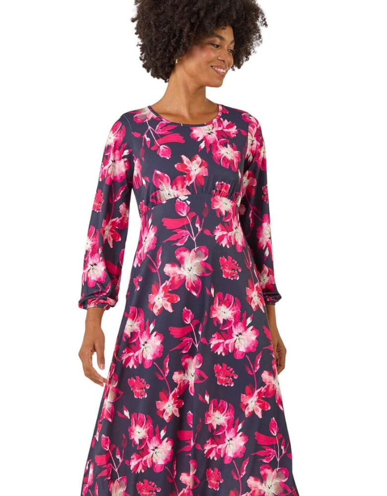 Floral Fit & Flare Midi Dress
