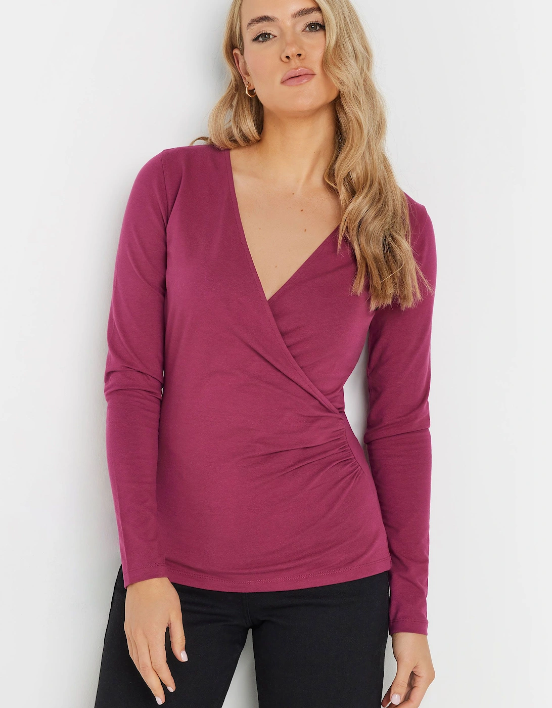 Tall Long Sleeve Wrap Top, 2 of 1