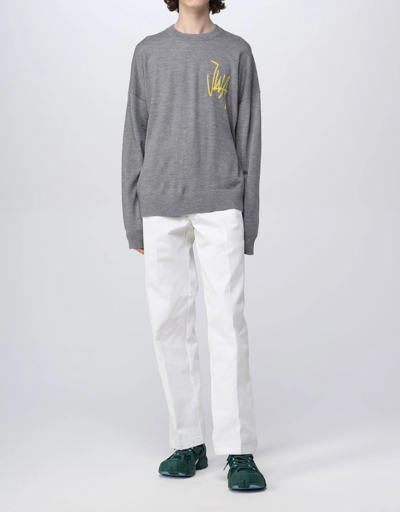 Crew Neck Wool Sweater Relaxed Fit