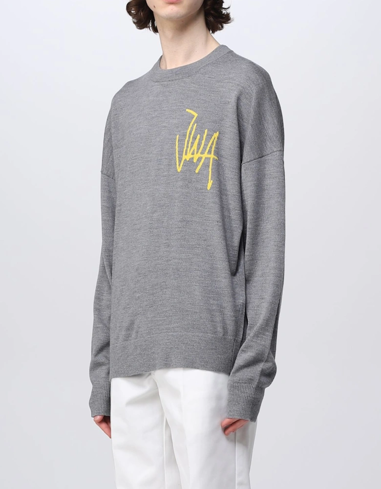 Crew Neck Wool Sweater Relaxed Fit