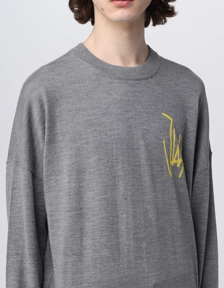 Crew Neck Wool Sweater Relaxed Fit