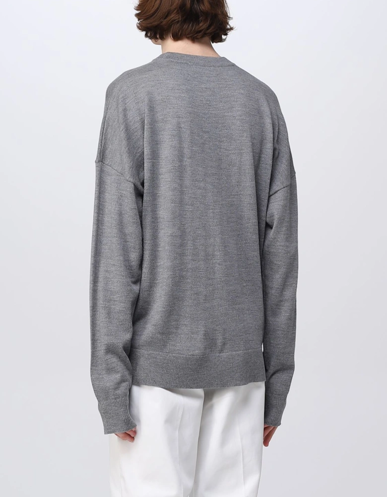Crew Neck Wool Sweater Relaxed Fit