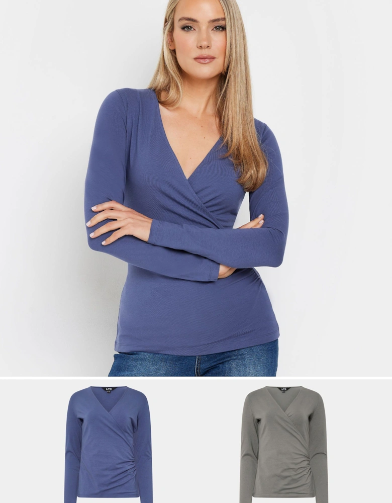 Tall 2 Pack Wrap Tops