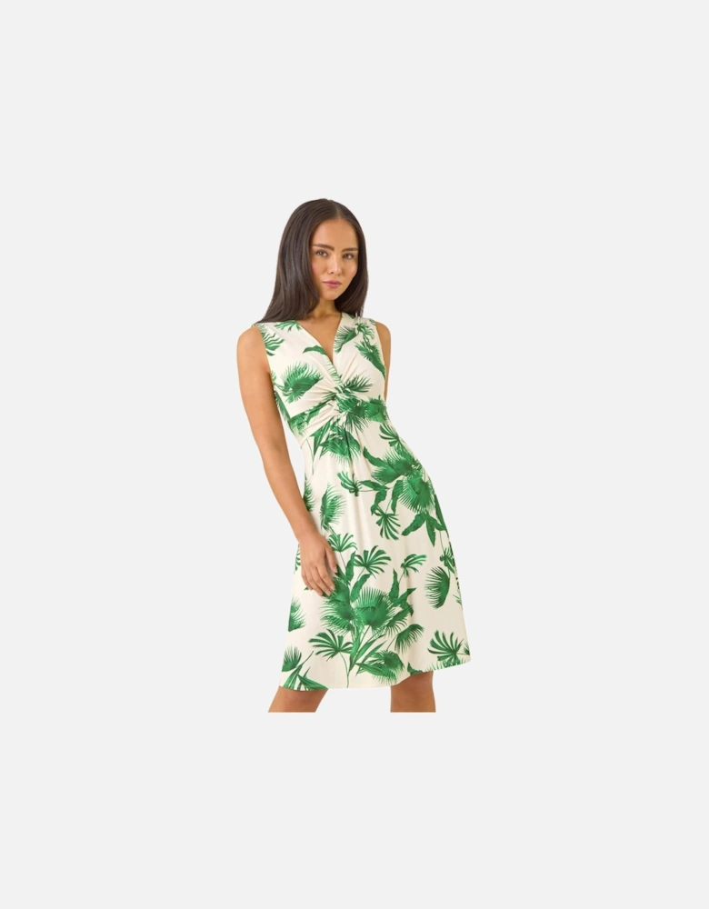 Petite Tropical Twist Front Dress