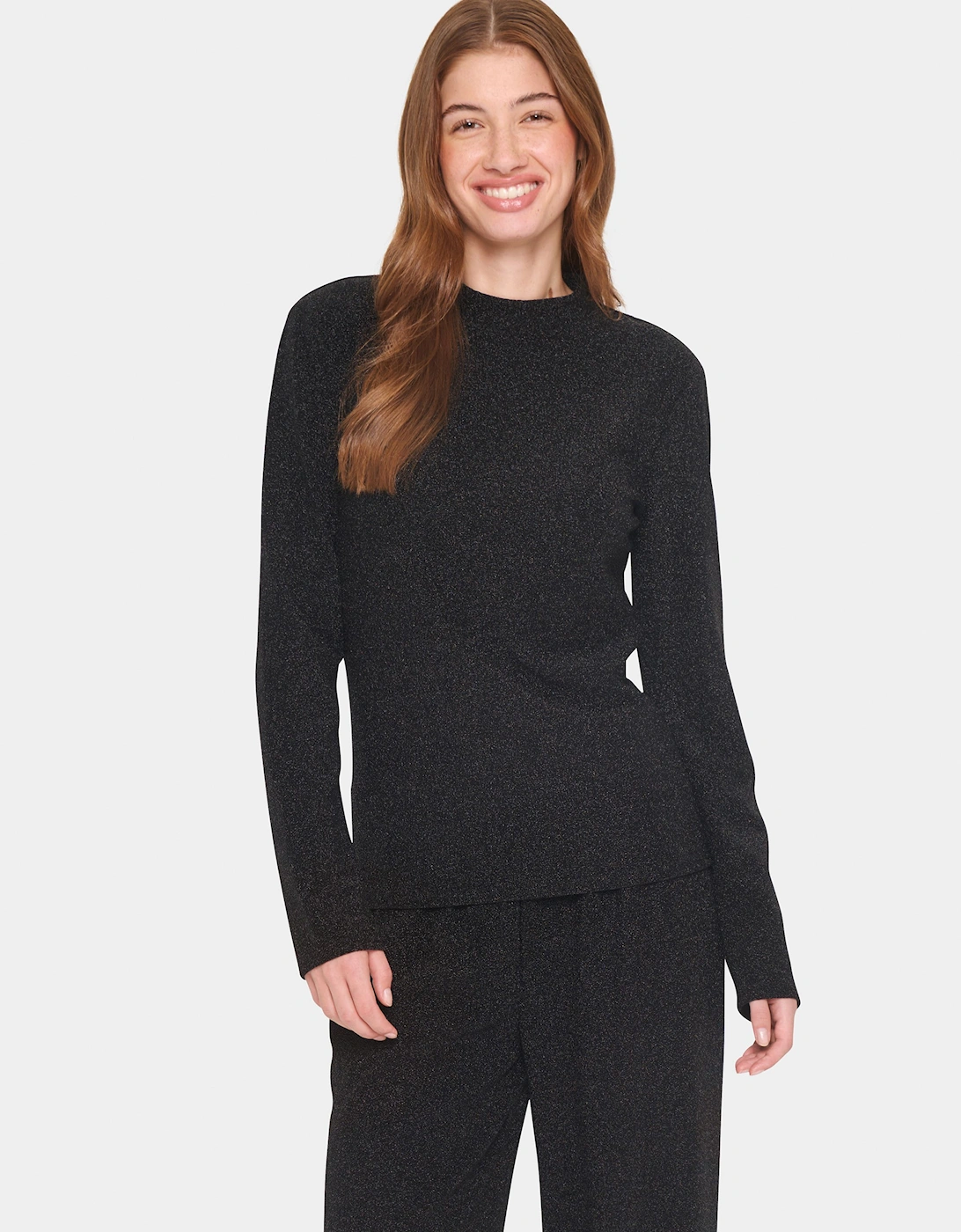 HumaSZ Glitter Slim Fit High Neck Blouse, 2 of 1