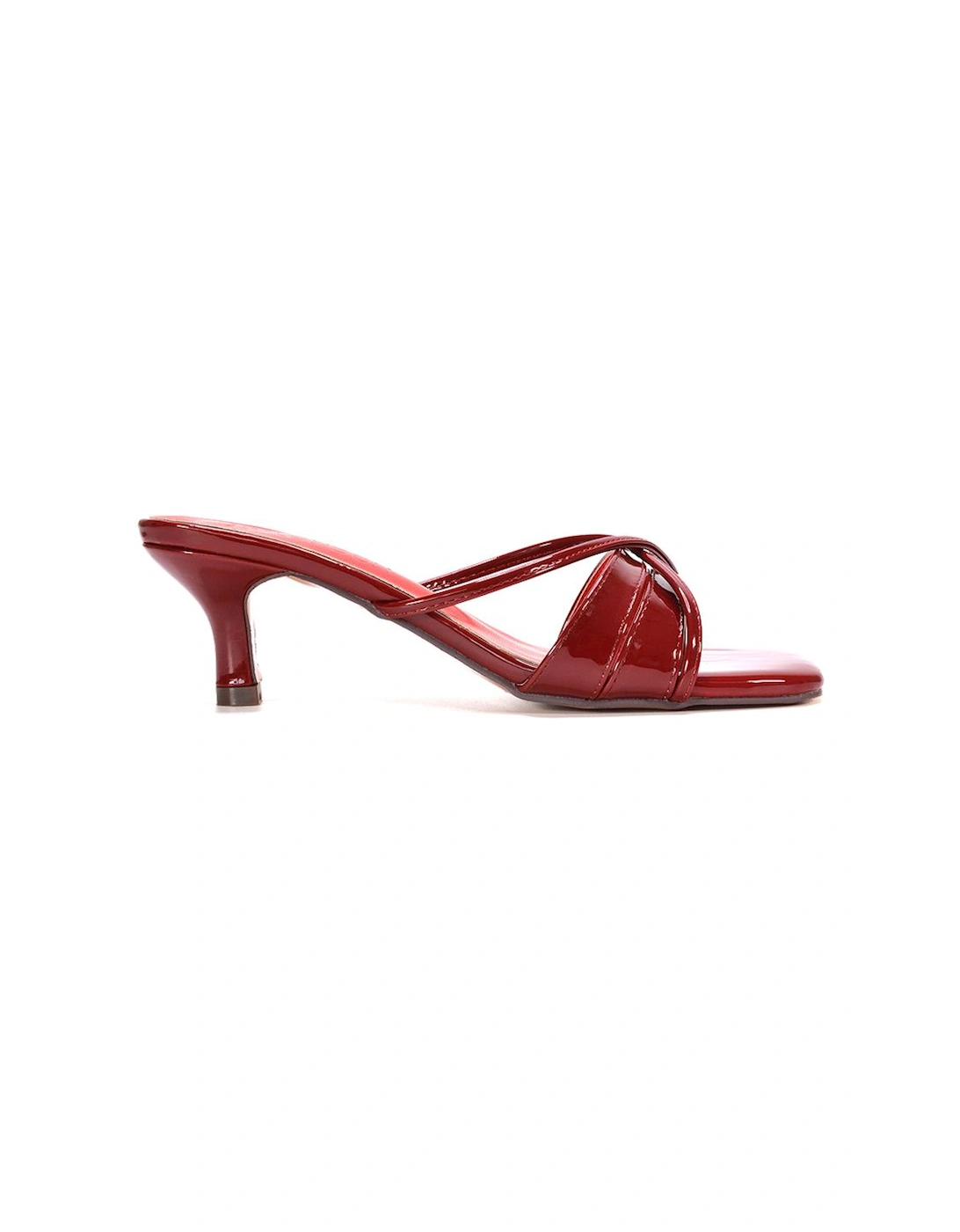 'Claudia' Mid Heeled Sandal Slip On Mules With Square Toe, 2 of 1