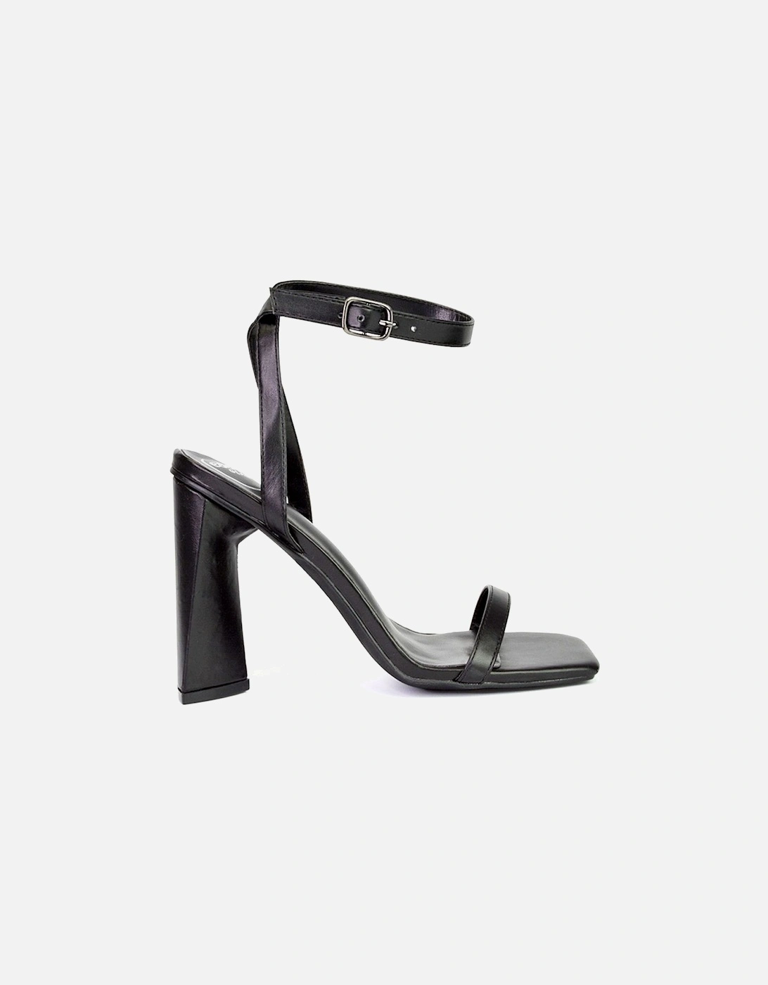 'Max' Strappy Square Toe Sculptured Block High Heel Sandals, 2 of 1