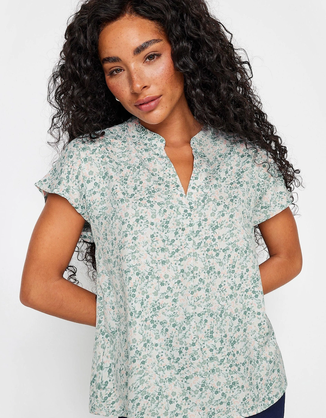 Petite Floral Print Blouse, 2 of 1