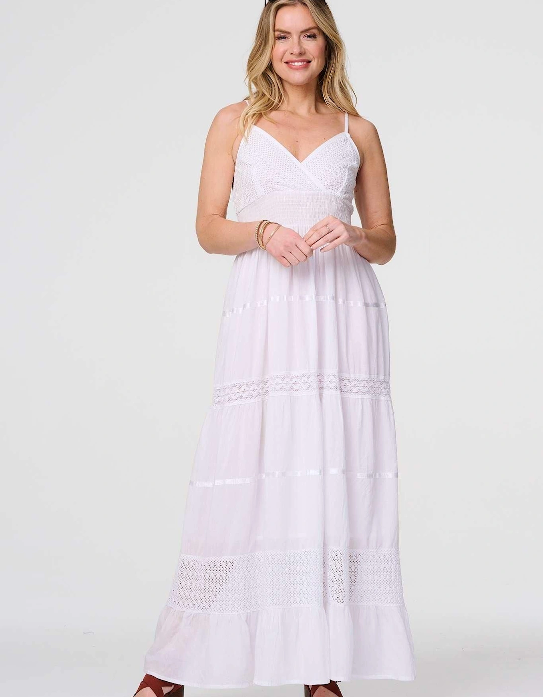 Broderie Anglaise Cami Maxi Dress, 2 of 1