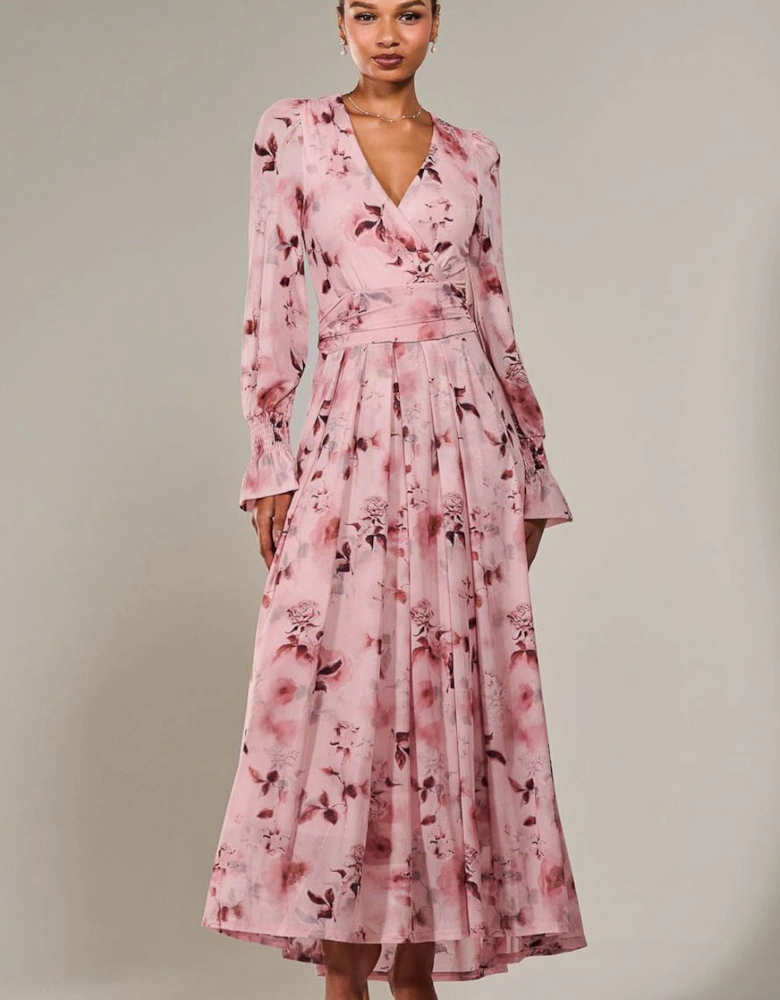 Long Sleeve Mesh Maxi Dress