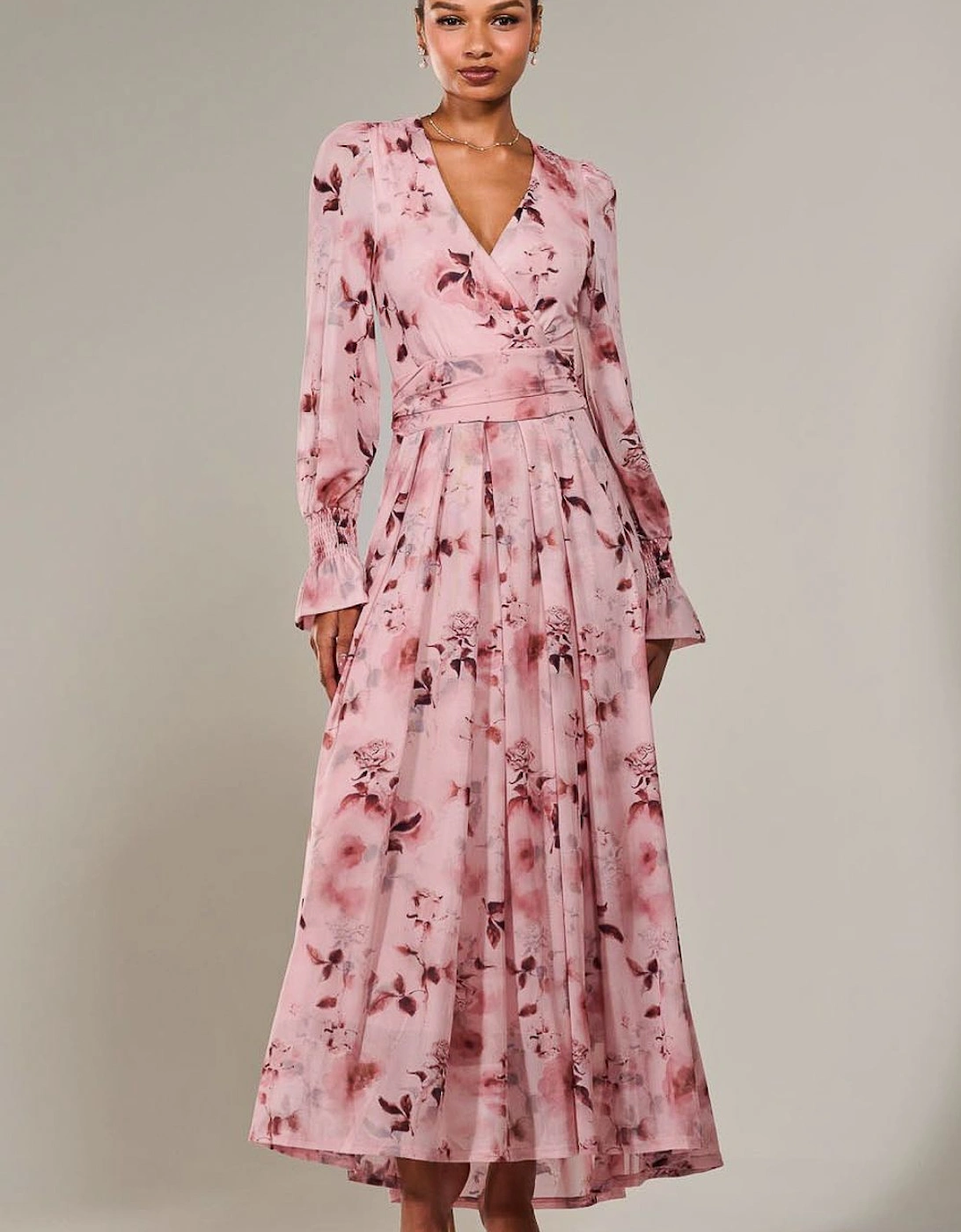 Long Sleeve Mesh Maxi Dress, 2 of 1