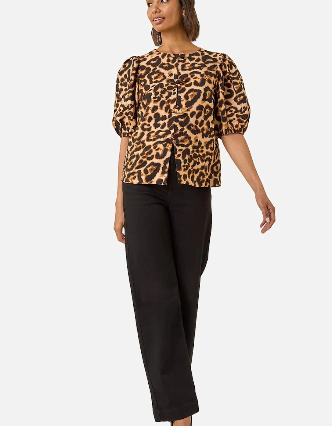Animal Print Bow Blouse, 2 of 1