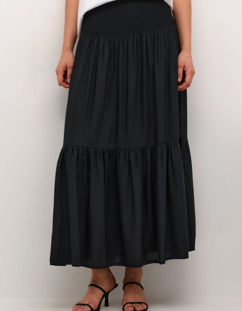 Maxi Smock Waist A-Line Fit Skirt