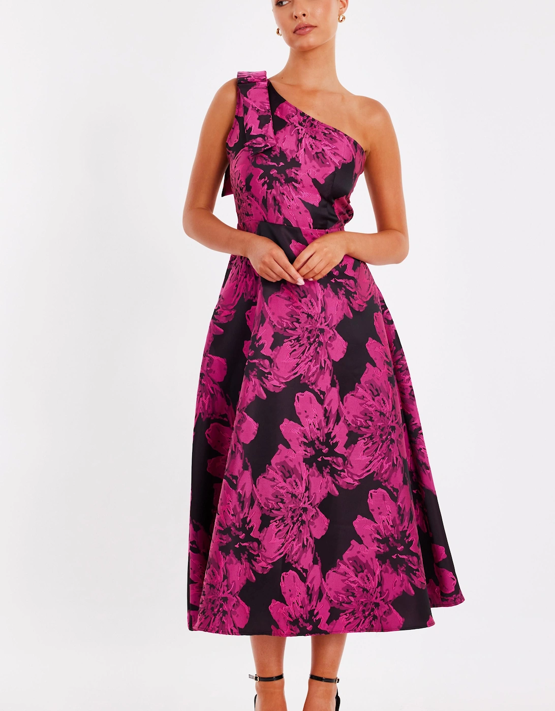 Multi Floral Jacquard Midaxi Dress, 2 of 1
