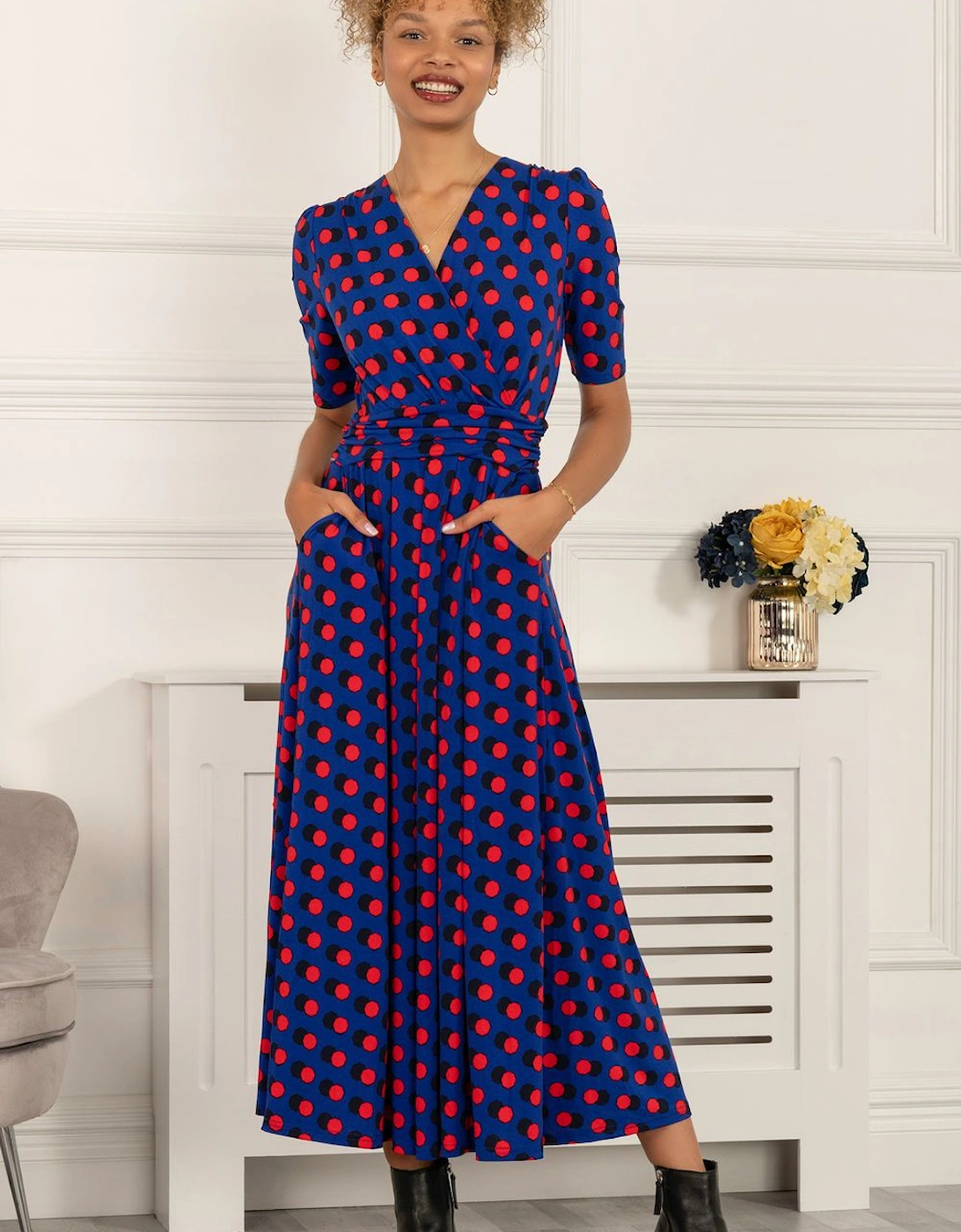 Rayette Polka Dot Maxi Jersey Dress, 2 of 1