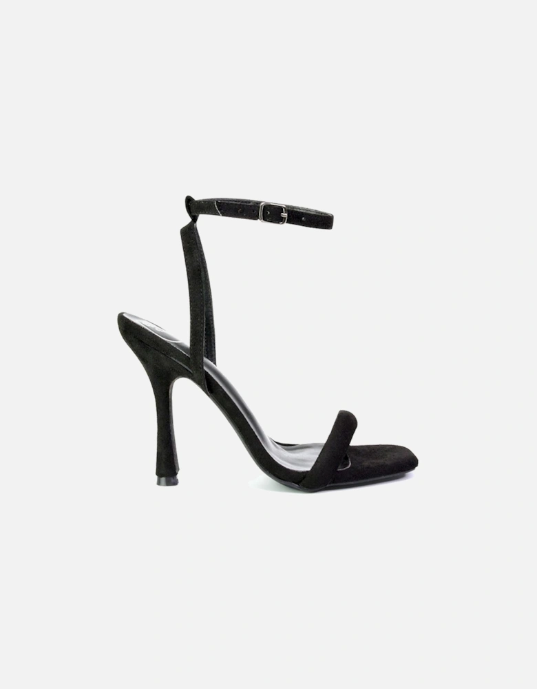'Greta' Strappy Square Toe Barely There Stiletto High Heels