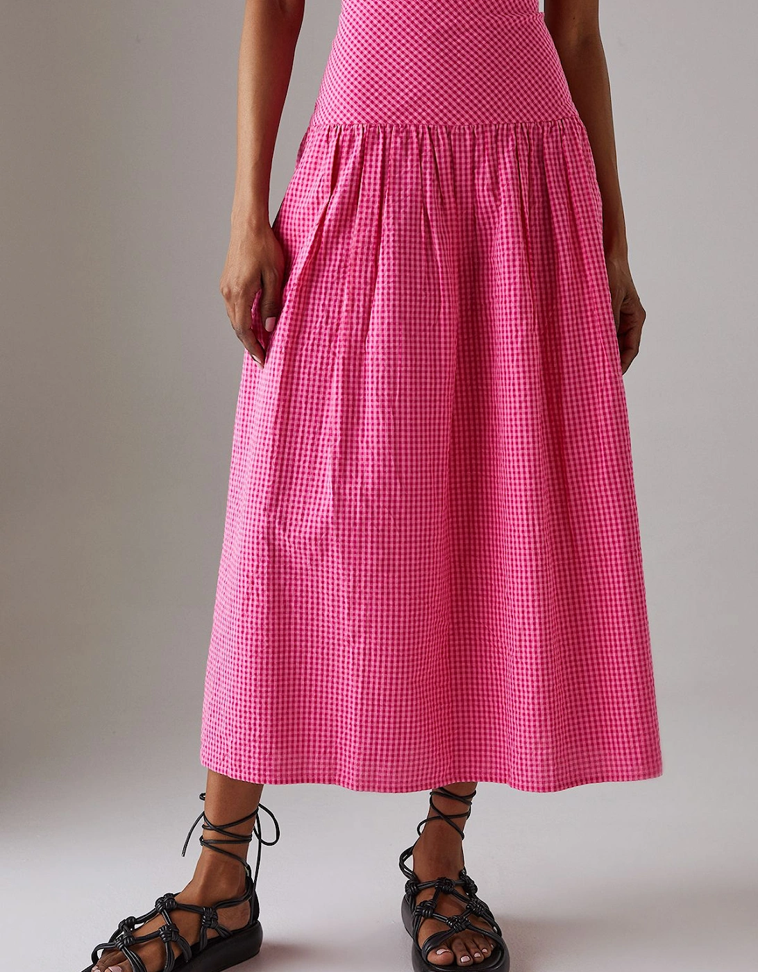 Gingham High Waisted Midi Skirt, 2 of 1