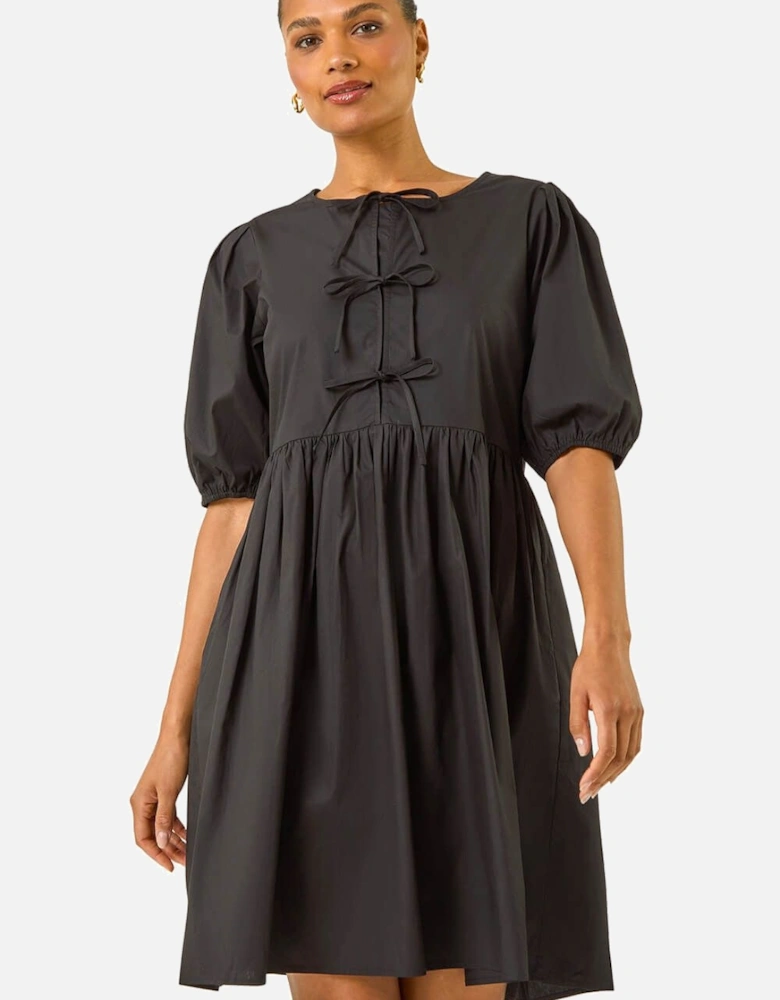 Tie Front Smock Dress