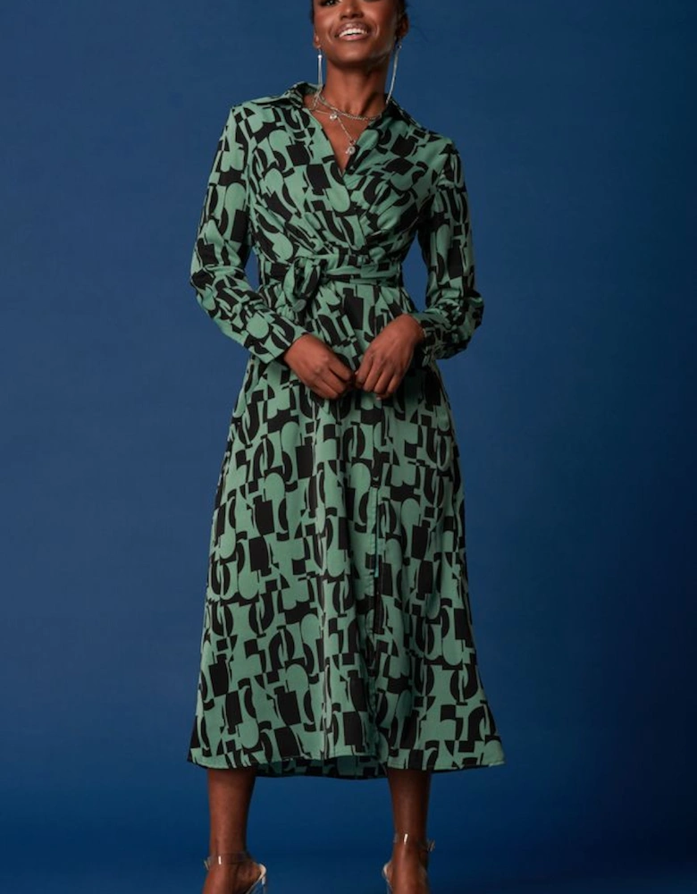 Wrap Detail Shirt Maxi Dress