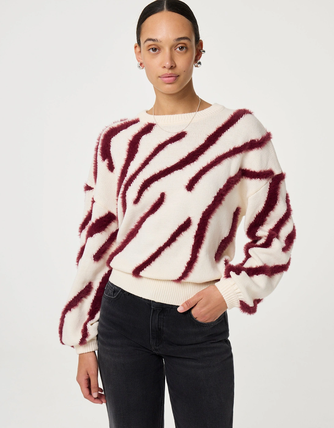 FABIENNE CHAPOT Women's Zebra pullover - White - Size: 14