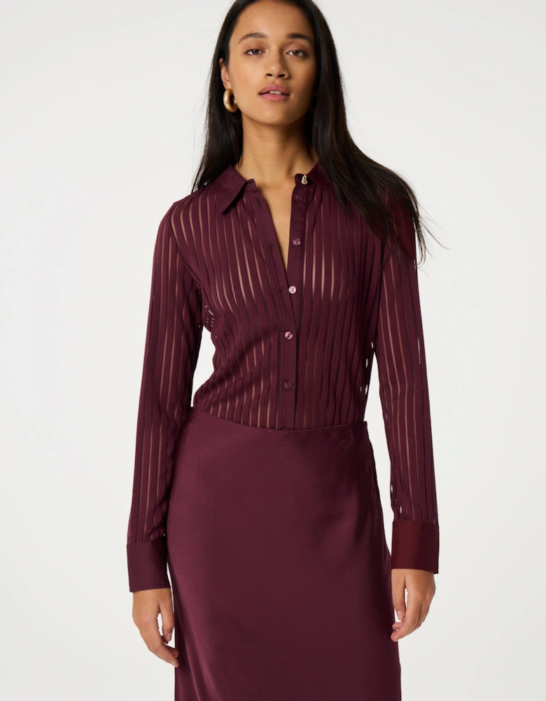 Georgia blouse in deep burgundy
