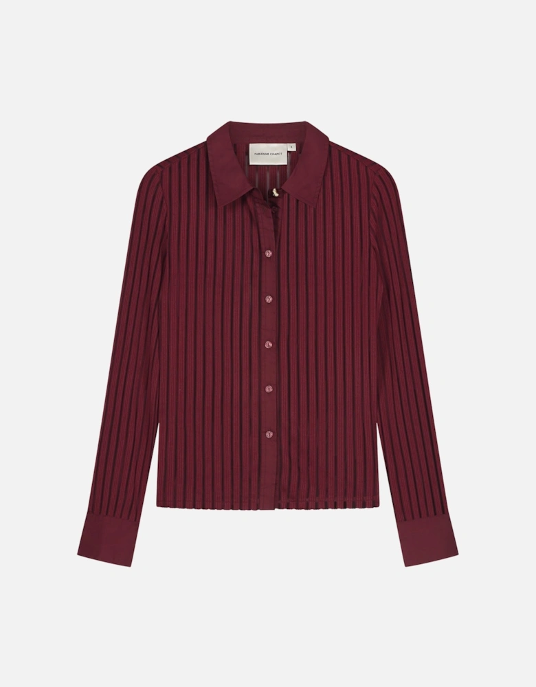 Georgia blouse in deep burgundy
