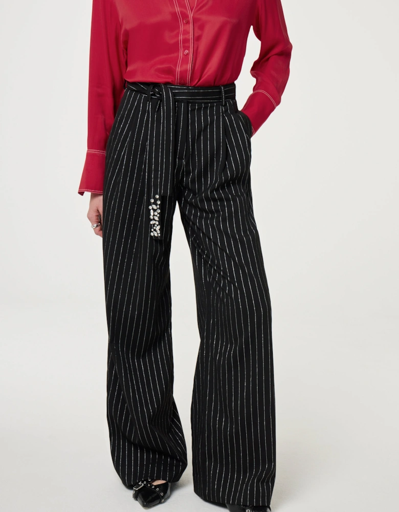 Charlie trousers in black and silver