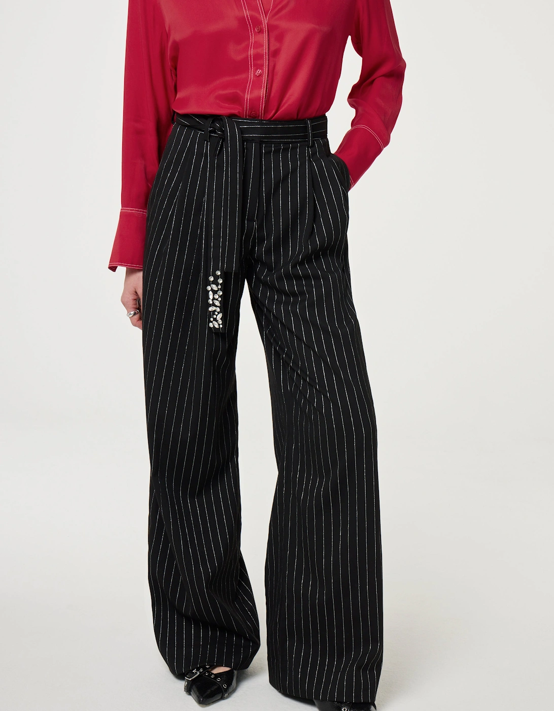 Charlie trousers in black and silver, 4 of 3