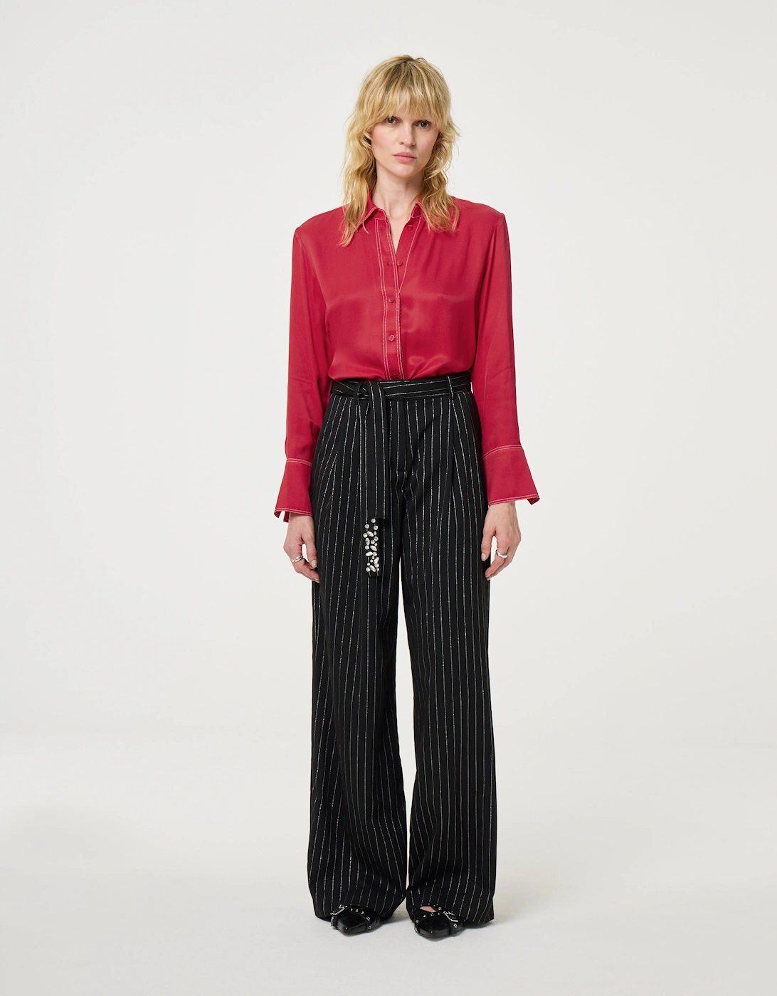Charlie trousers in black and silver