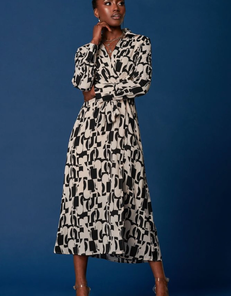 Wrap Detail Shirt Maxi Dress