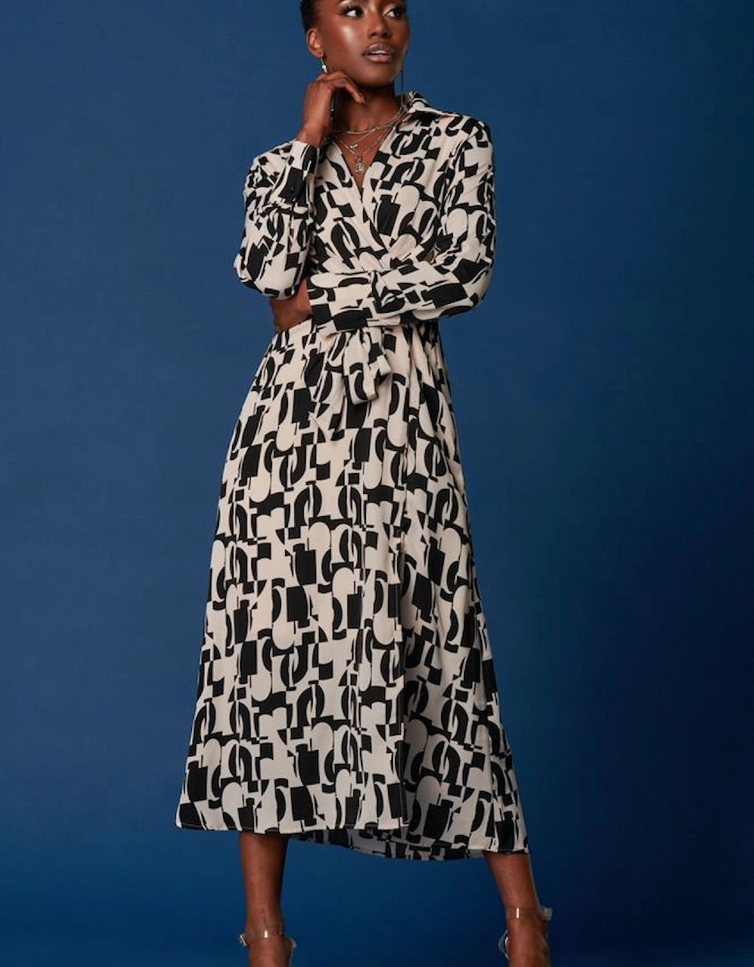 Wrap Detail Shirt Maxi Dress, 2 of 1