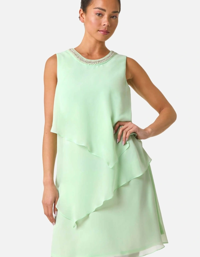 Petite Trim Layer Shift Dress