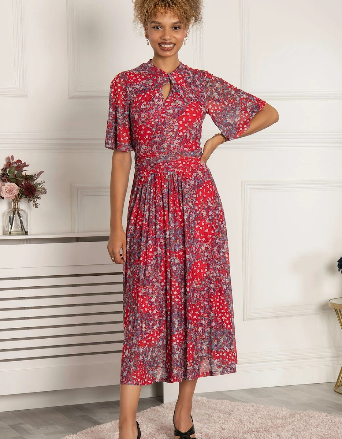 Tina Turtle Neck Mesh Maxi Dress, 2 of 1