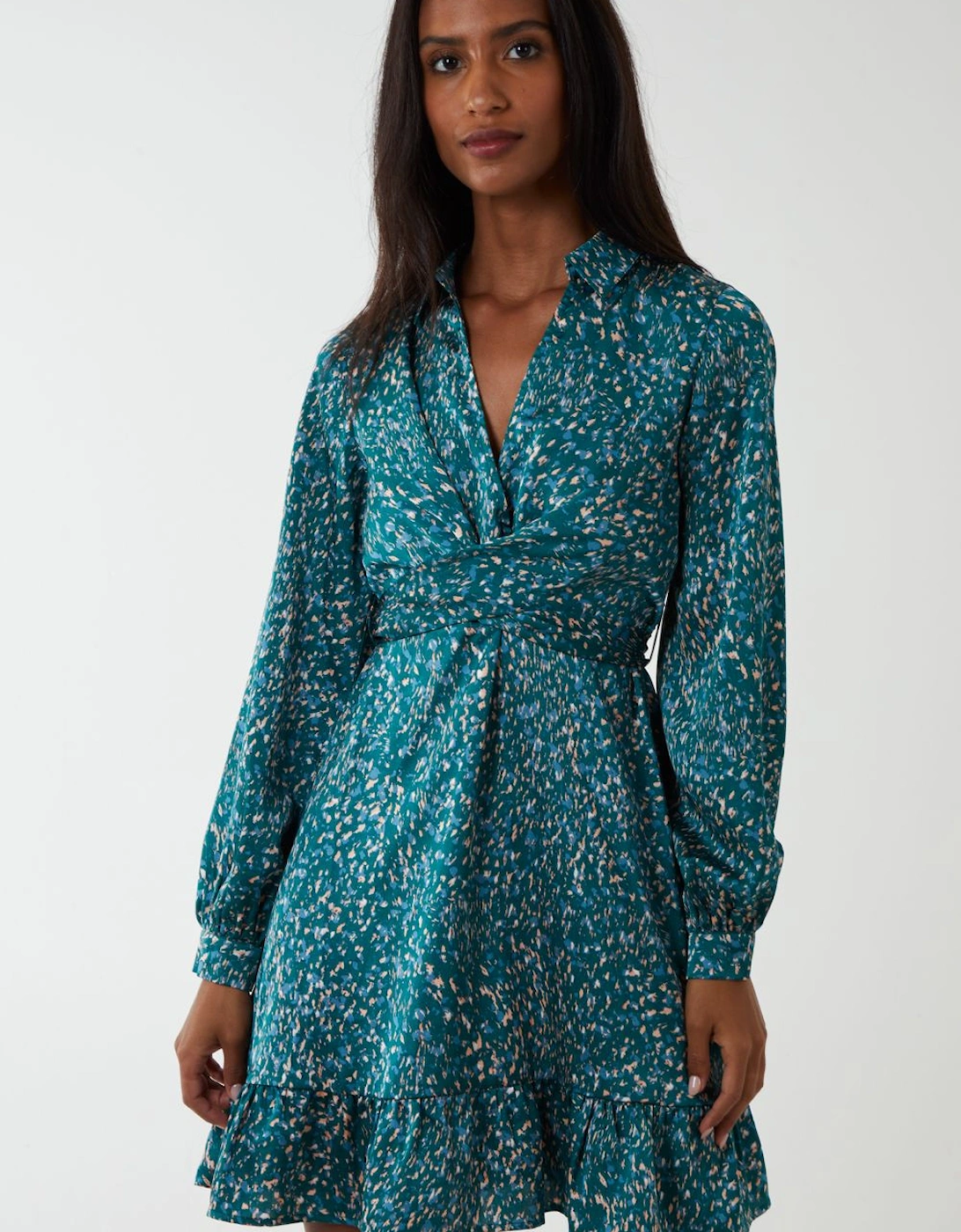 Wrap Bust Mini Shirt Dress, 2 of 1