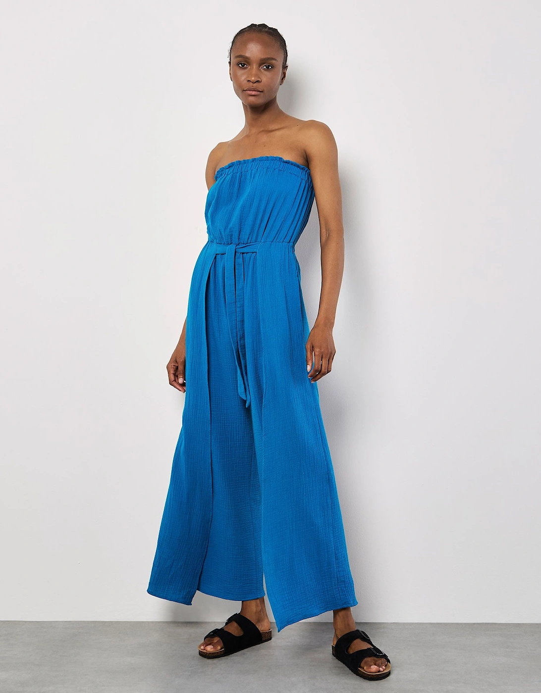 Cotton Wrap Bandeau Jumpsuit, 2 of 1
