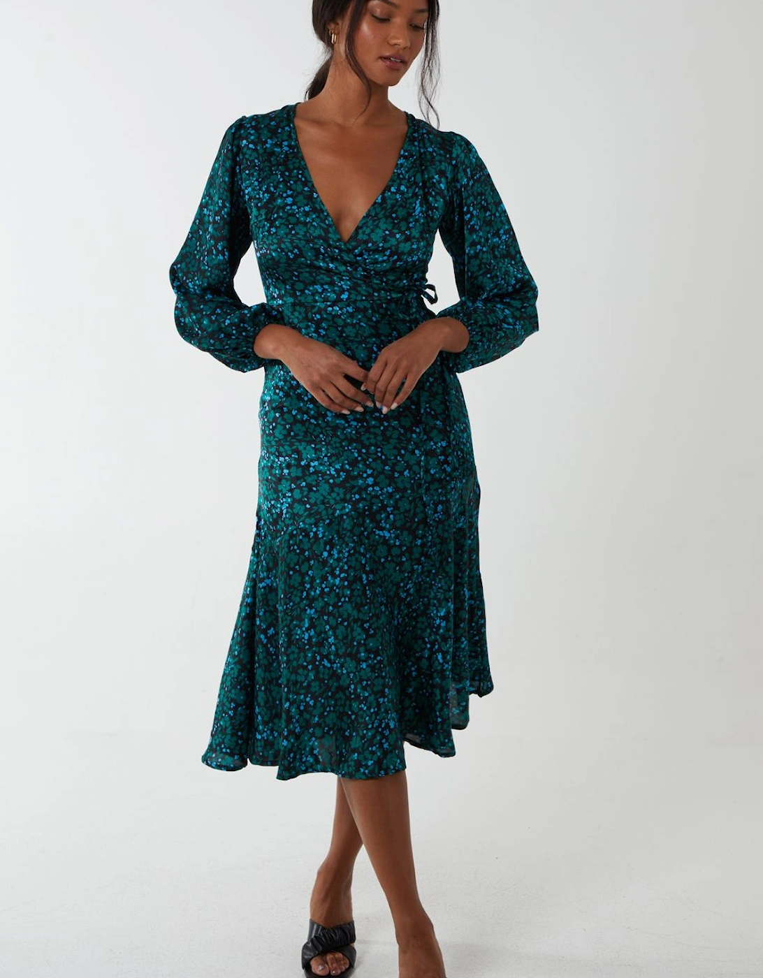 Wrap Front Midi Dress, 2 of 1
