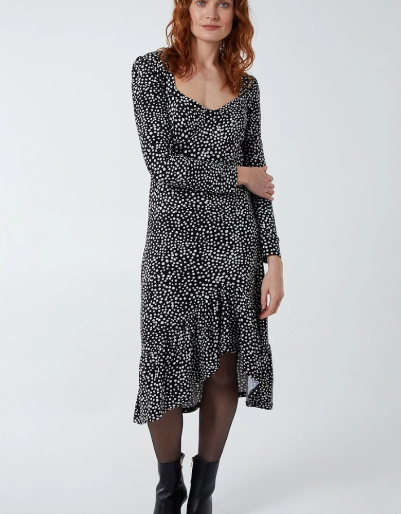 Sweetheart Neck Asymmetric Hem Dress