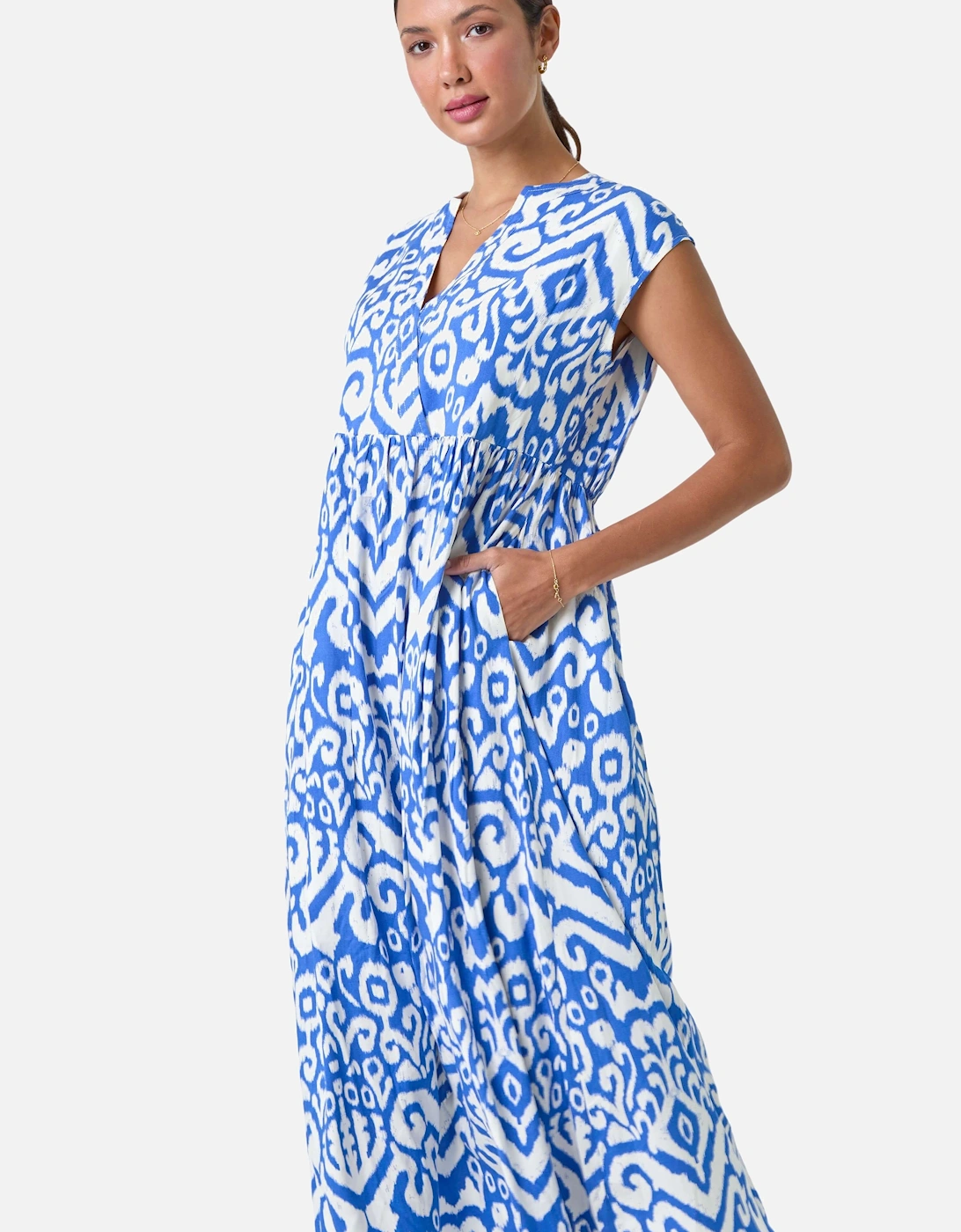 Aztec Print Midi Smock Dress, 2 of 1