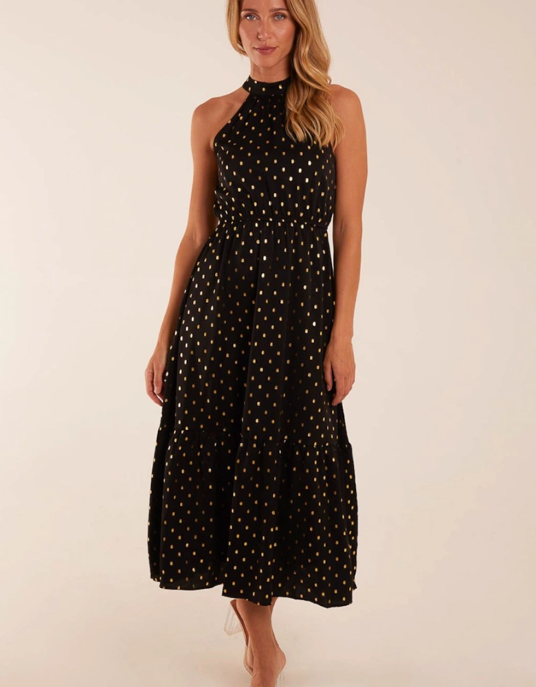Blouson Halter Neck Dress