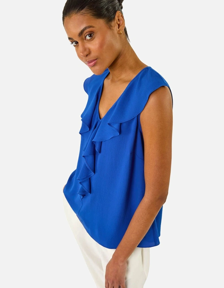 Ruffle V-Neck Vest Top