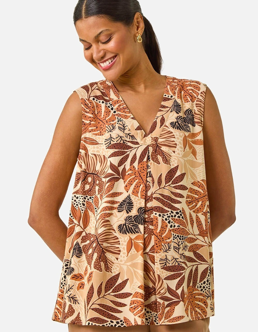 Leaf V-neck Vest Top, 2 of 1
