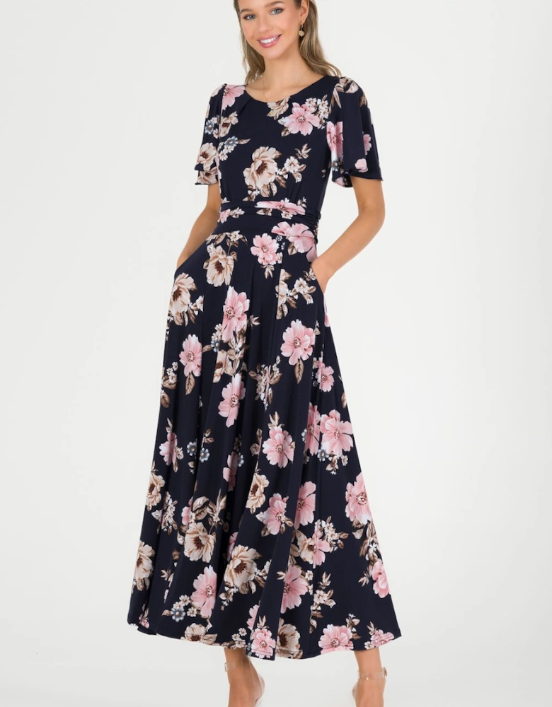 Hailey Jersey Angel Sleeve Maxi Dress