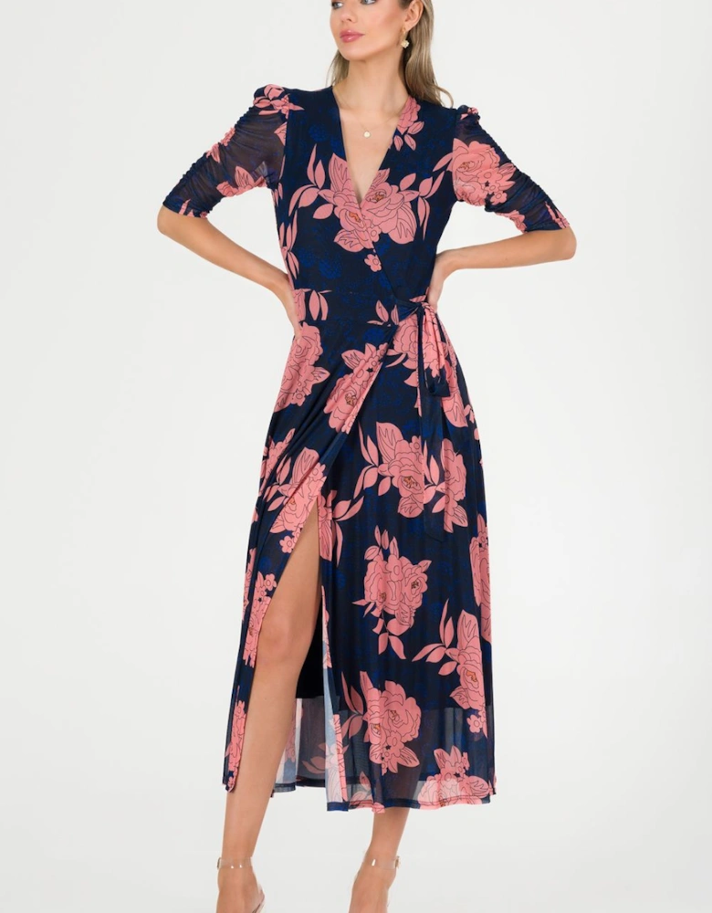 Winona Mesh Wrap Maxi Dress