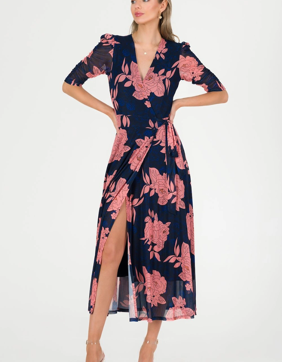 Winona Mesh Wrap Maxi Dress, 2 of 1