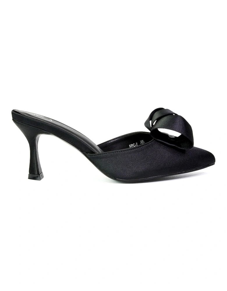 'Keri' Pointed Mid Stiletto Heel Court Shoe Mules