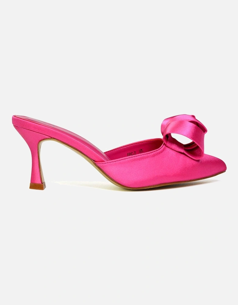 'Keri' Pointed Mid Stiletto Heel Court Shoe Mules