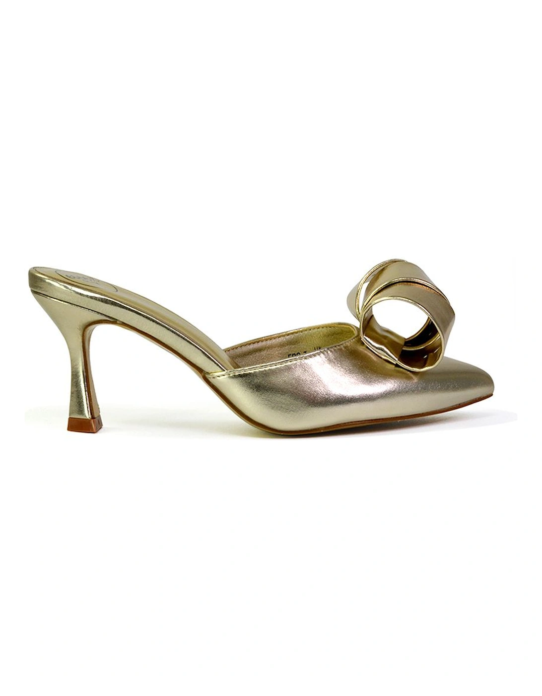 'Keri' Pointed Mid Stiletto Heel Court Shoe Mules, 2 of 1