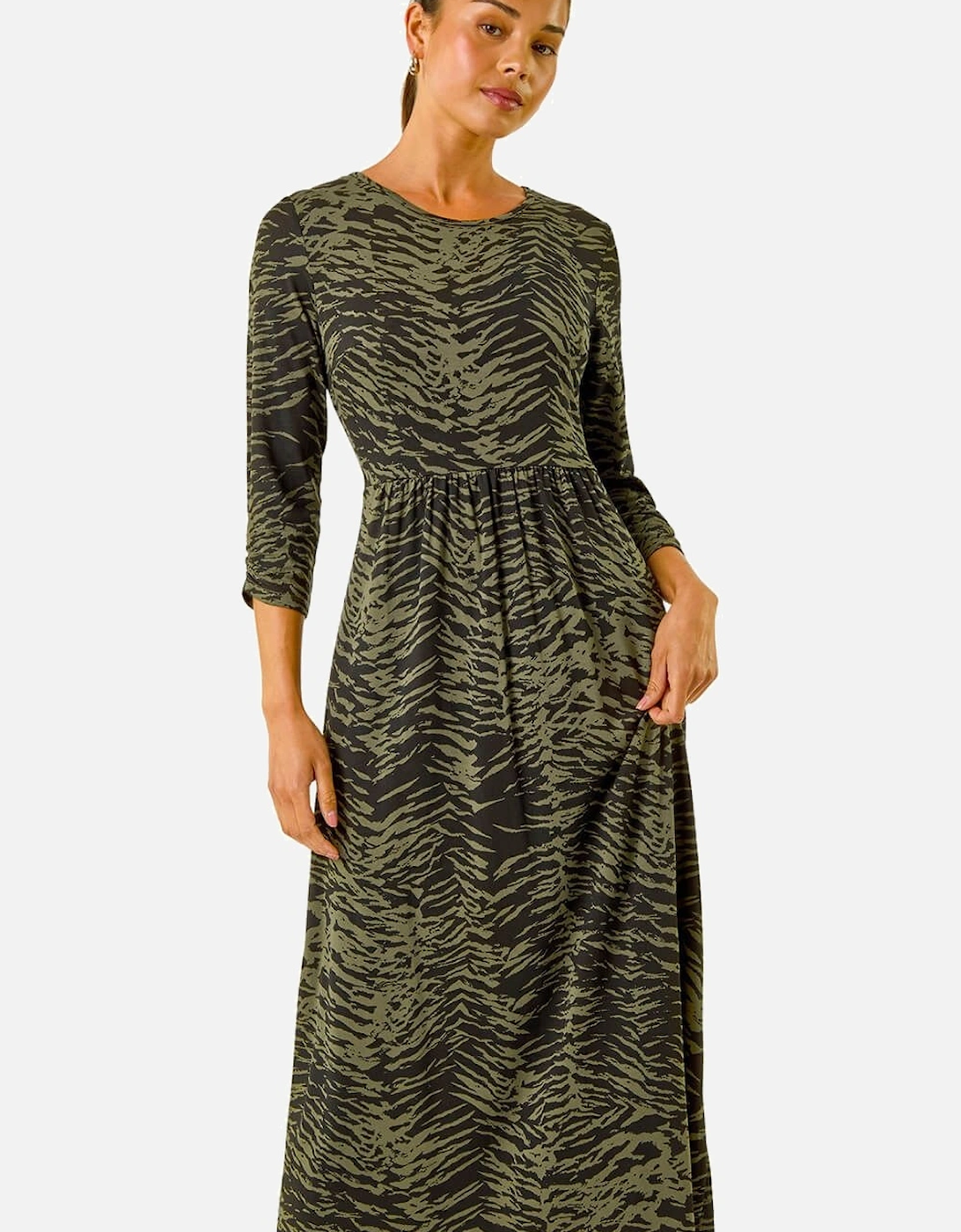 Petite Abstract Animal Pocket Dress, 2 of 1