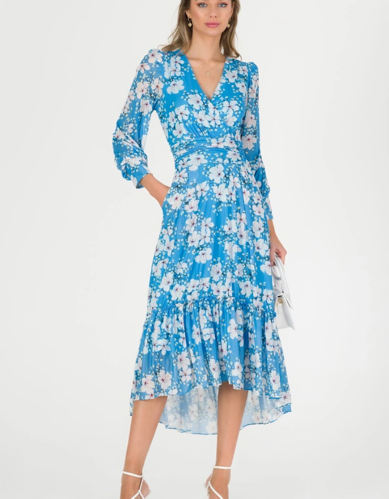 Lilianna Mesh Long Sleeve Tiered Hem Dress