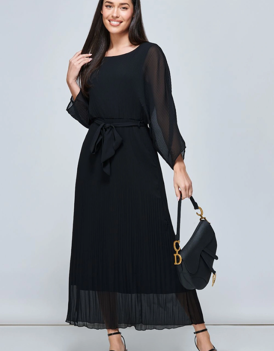 Lilyana Chiffon Pleated Maxi Dress, 2 of 1